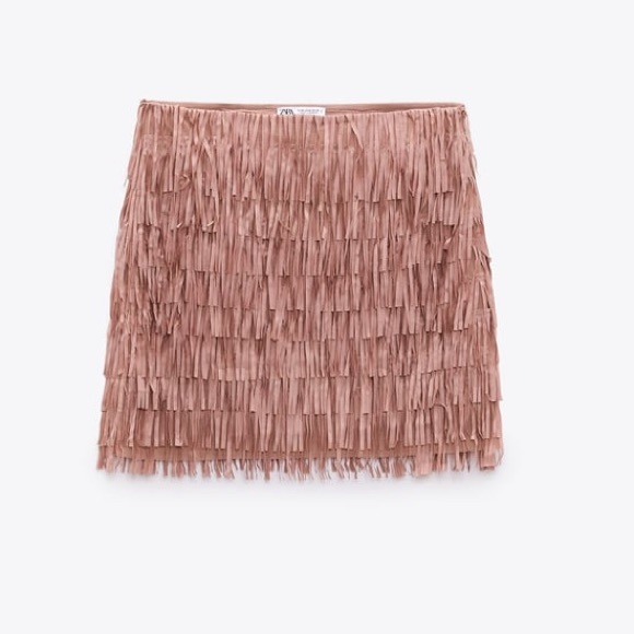 Zara Fringed Mini Skirt - Picture 6 of 8
